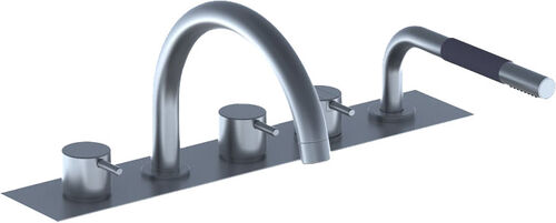 Wannenf&uuml;llkombination Vola 5-Loch Weiss matt