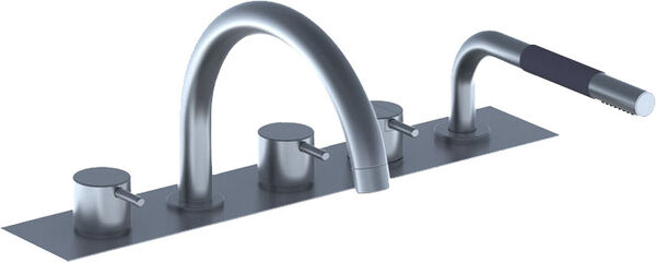 Wannenf&uuml;llkombination Vola 5-Loch Weiss matt image number 0