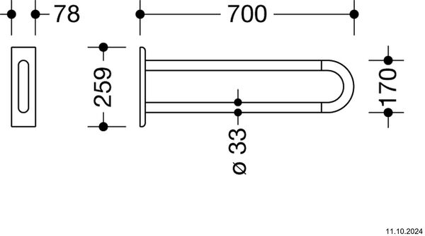 Wandstützgriff Hewi 801 weiss image number 1