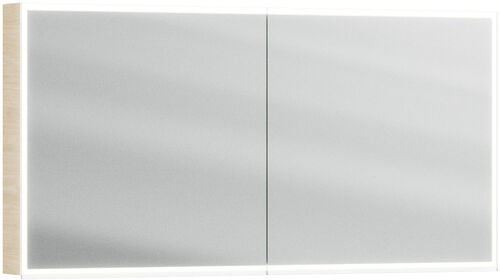 Armoire de toilette Alterna luuna LED plus avec &eacute;clairage inf&eacute;rieur/sup&eacute;rieur Ch&acirc;taigne Couleur de lumi&egrave;re r&eacute;glable en continu 2700-6500 K
