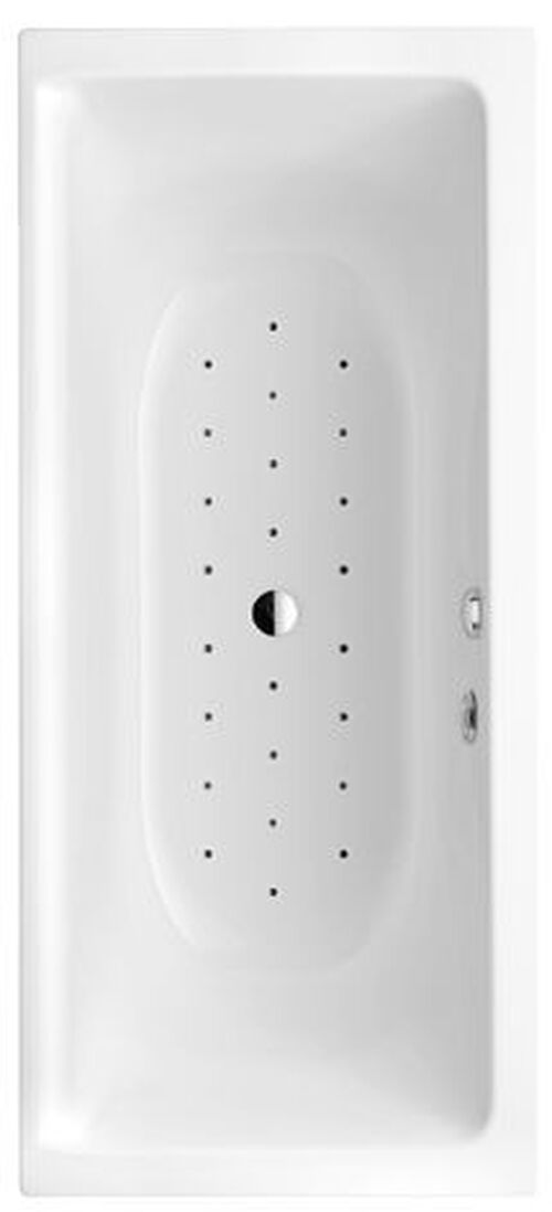 Baignoire Whirlpool Schmidlin Free syst&egrave;me Silent Blanc Buses et vidage chrom&eacute;s