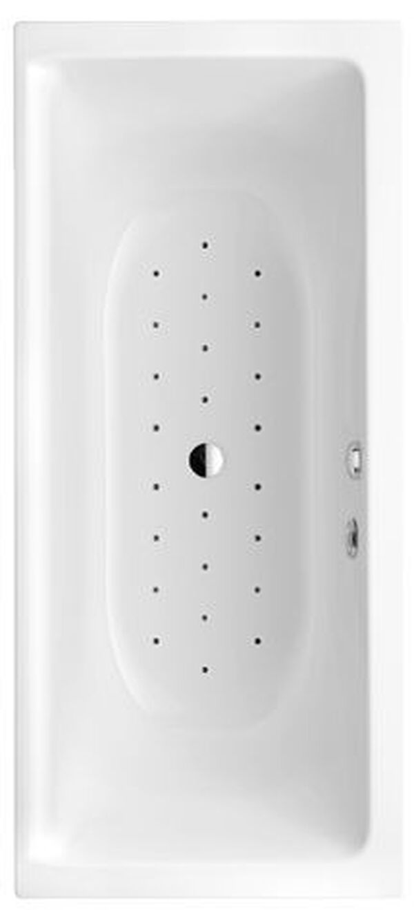 Baignoire Whirlpool Schmidlin Free syst&egrave;me Silent Blanc Buses et vidage chrom&eacute;s image number 0