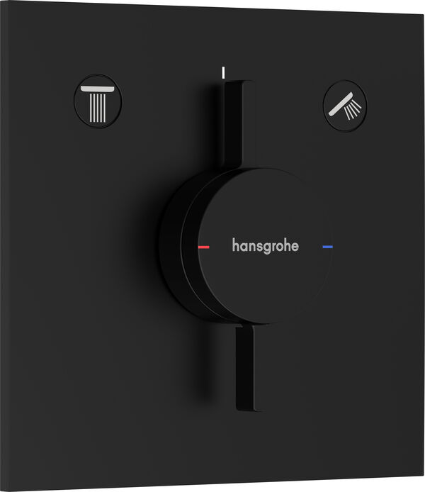 Duschsystem Hansgrohe Duo Turn E schwarz matt image number 0