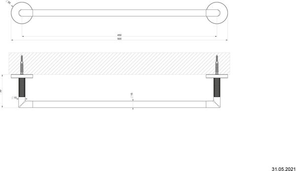 Badetuchstange Gessi Anello Verchromt image number 1