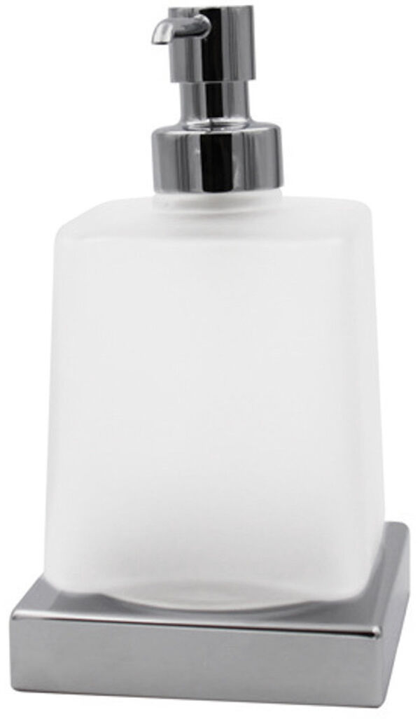 Disributore di sapone Inda Divo, recipiente in vetro opaco, modello d'appoggio recipiente in vetro image number 0