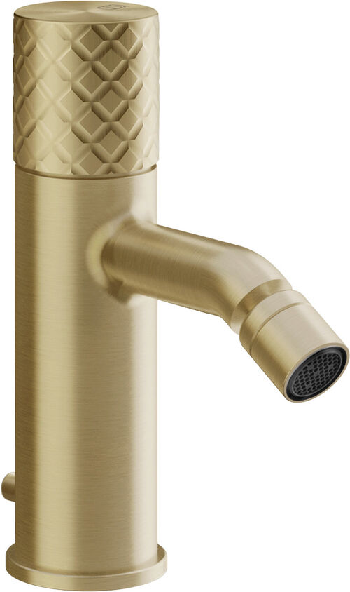 M&eacute;langeur de bidet Gessi Habito Brushed brass Intreccio