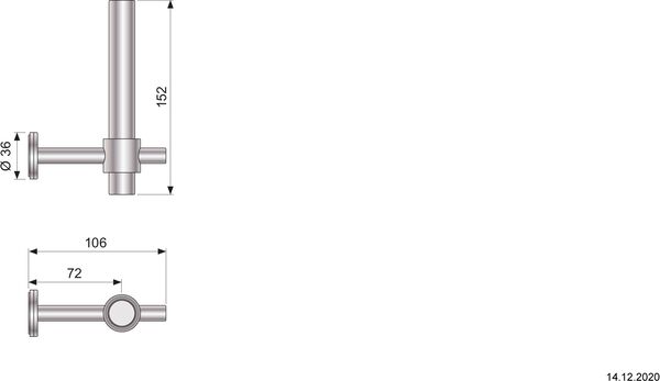 Reserverollenhalter Vola, T14 edelstahl matt image number 1