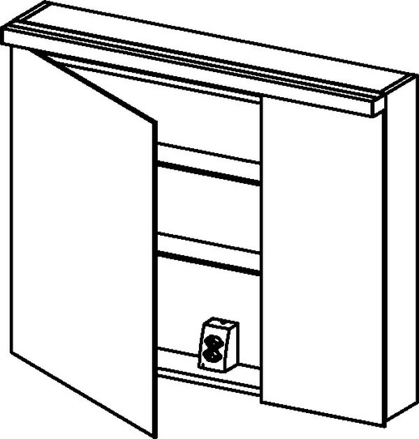 Armoire de toilette Alterna format LED plus largeur 90 cm image number 0