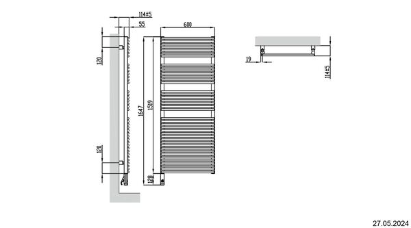 Radiateur de bain Alterna pali blanc résistance électrique à gauche image number 1