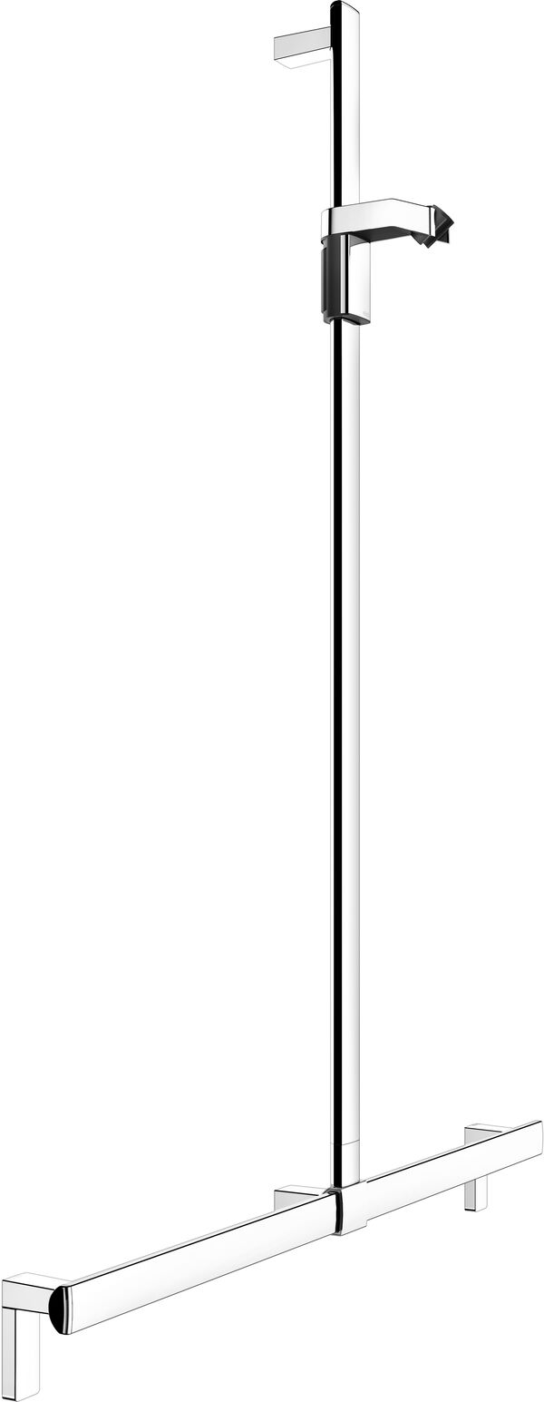 Barre de douche avec barre d'appui Keuco Collection Axess Chrom&eacute; Curseur de douche chrom&eacute;es image number 0