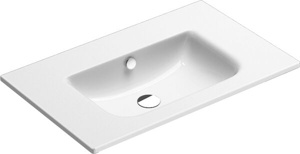 Lavabo Alterna modena S, senza foro per rubinetteria, 80 x 50 cm, con troppopieno, materiale di image number 0