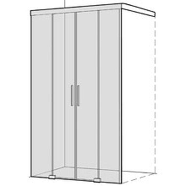 Porta scorrevole Koralle S606 Plus, larghezza 140,1 - 160 cm, 4 pannelli, senza profilo a parete, image number 0