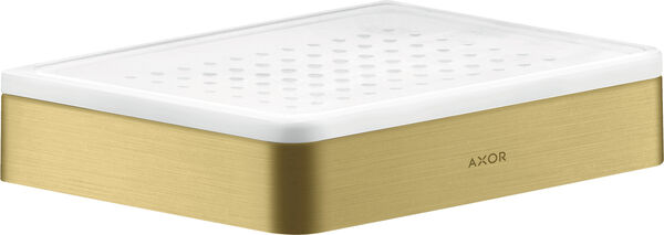 Portasapone Axor Universal Softsquare, bacinella in vetro opaco image number 0