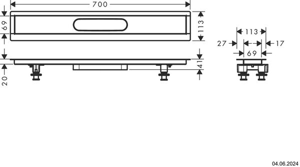 Hansgrohe RainDrain Installationsset image number 1