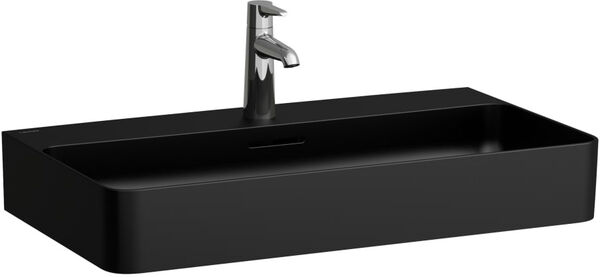 Waschtisch Laufen Val 75 x 42 cm Schwarz matt image number 0