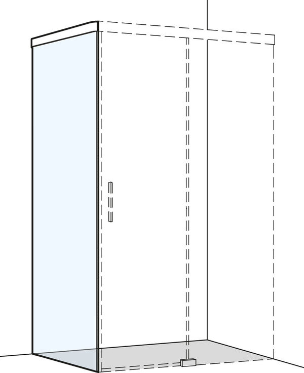Seitenwand Koralle S505 Plus silberfarbig Echtglas klar Plus image number 0