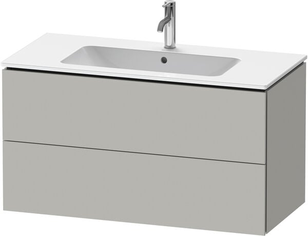 Armadio sottolavabo L-Cube, larghezza 102 cm, altezza 55 cm, profondità 48,1 cm, 2 cassetti Tip-on image number 0