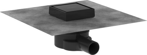 Bodenablaufgarnitur Hansgrohe RainDrain Spot Schwarz matt