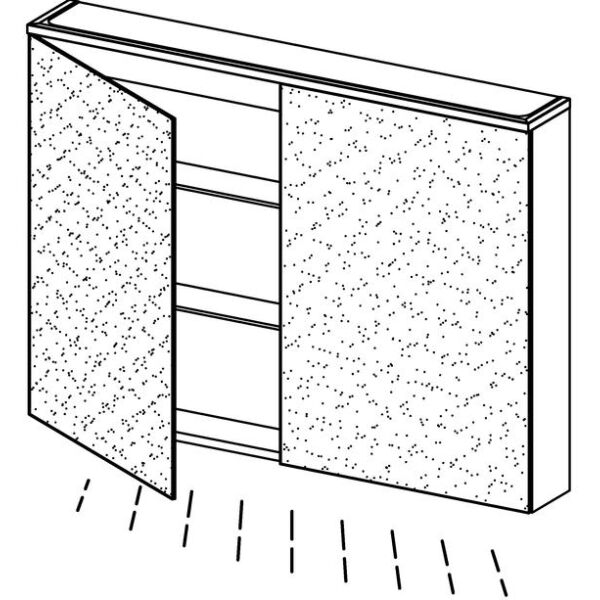 Spiegelschrank Alterna enea LED plus Lava grey Lichtfarbe stufenlos verstellbar 2700-6500 K image number 1