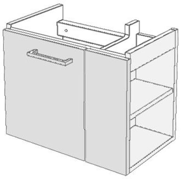 Meuble sous-lavabo Alterna pro chêne Sherman anthracite image number 0