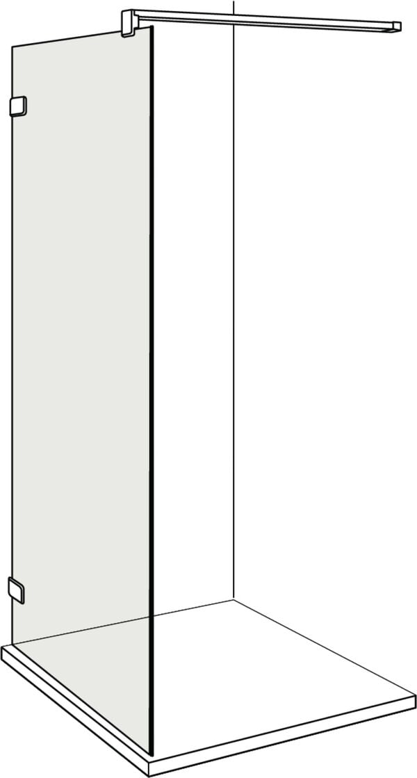 Paroi lat&eacute;rale &agrave; pose libre Alterna lin.3 Noir mat Verre clair CareTec Pro image number 0