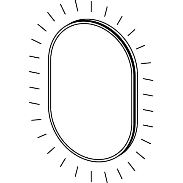 Miroir lumineux Alterna uma LED Noir mat Couleur de lumi&egrave;re blanc chaud 3000 K image number 1