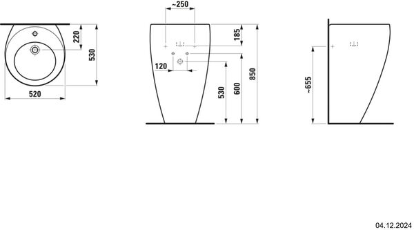 Waschtisch Alessi One 52 x 53 cm Weiss Cleaneffekt image number 1