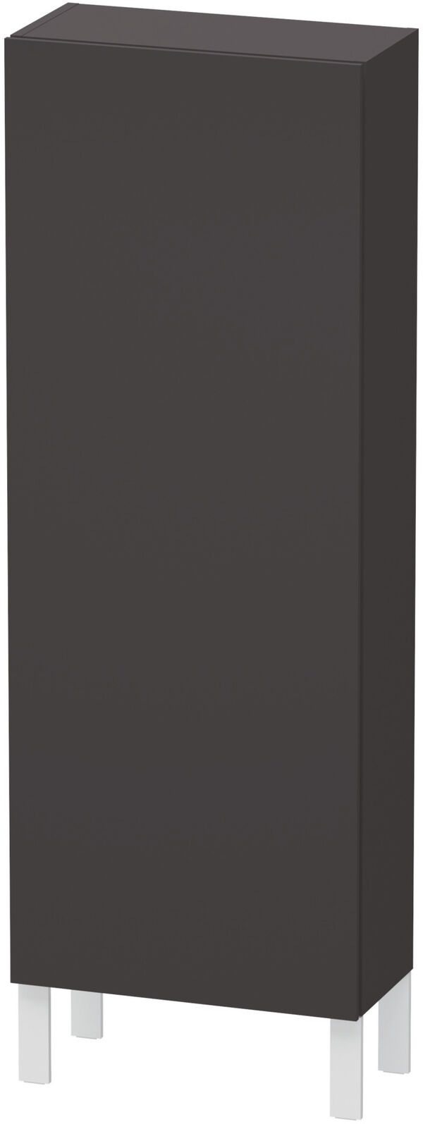 Seitenschrank L-Cube B:50 cm, H:132 cm, T:24,3 cm 1 Türe, Band rechts 3 Glasfachböden image number 0