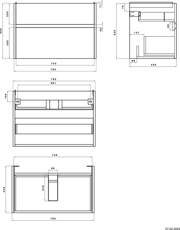 Meuble sous-lavabo Alterna calea S Blanc premium image number 1