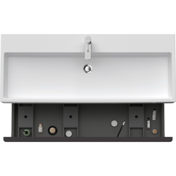 Armadio sottolavabo Duravit D-Neo grigio cemento opaco image number 4