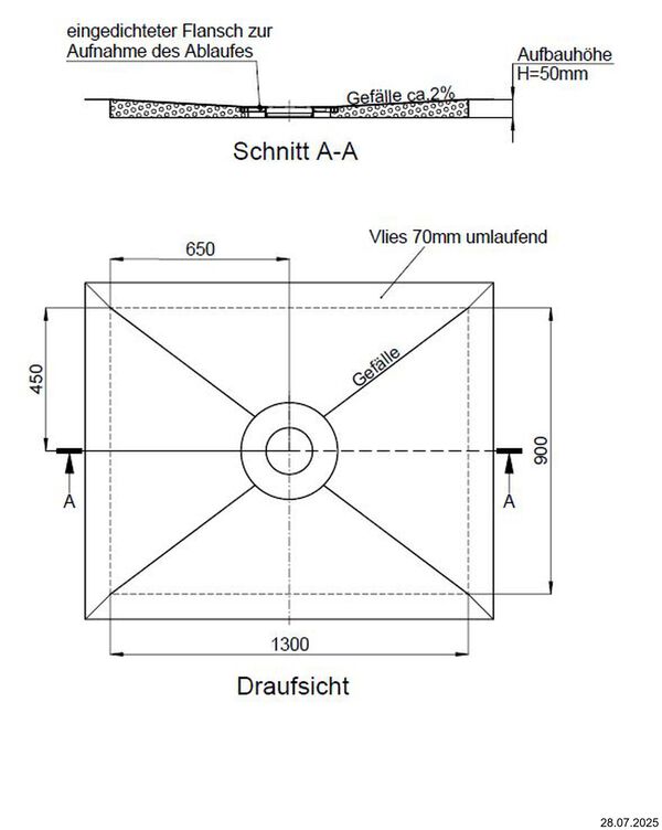 &Eacute;l&eacute;ment de douche Schedel Plan Kessel image number 1