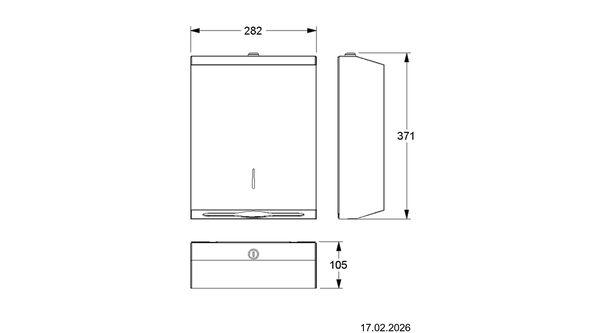 Papierhandtuchspender Nosag Inoxcare Edelstahl matt image number 1
