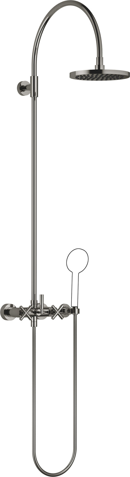 Shower Pipe Dornbracht avec batterie de douche Dark chrome