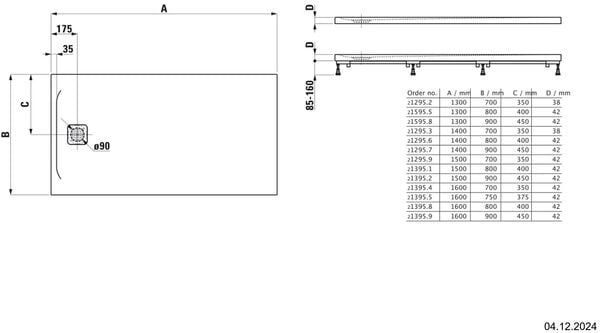 Duschenwanne Laufen Pro Superflach anthrazit matt image number 1