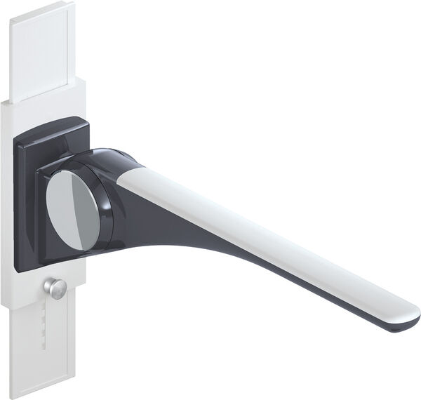 Barre d'appui relevable Hewi LifeSystem Basic Anthracite brillant Zone de préhension blanc mat image number 0