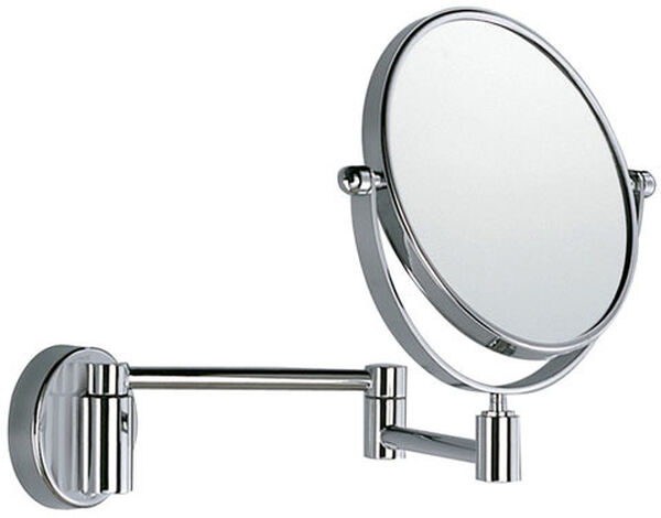 Specchio per cosmetica Inda D. 18 cm, doppio specchio un lato piano, un lato concave 2 bracci mobili image number 0