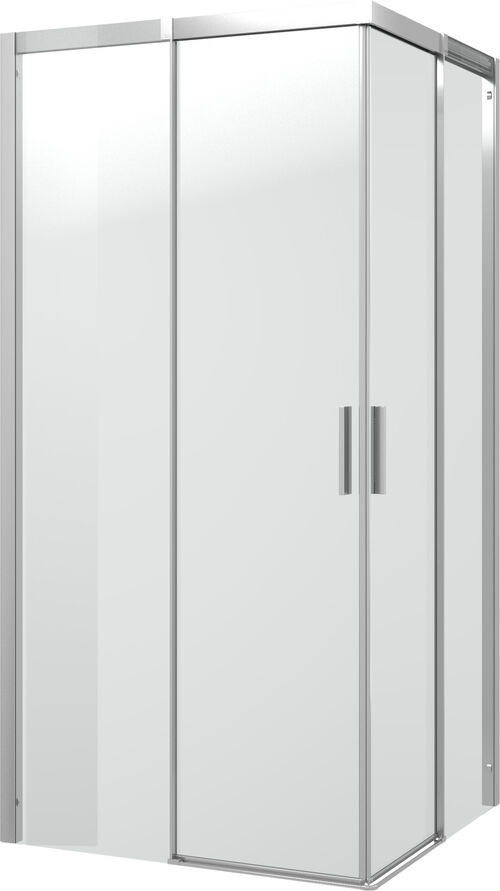 Porte coulissante Alterna costa Silber hochglanzeloxiert Verre clair