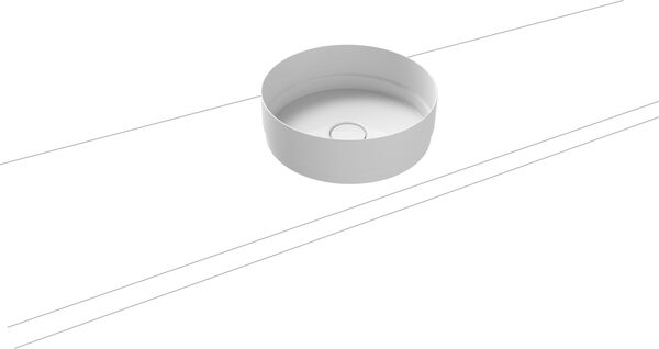 Lavabo d'appoggio Kaldewei Nueva, Ø 38 cm altezza 14,2 cm in acciaio smaltato image number 0