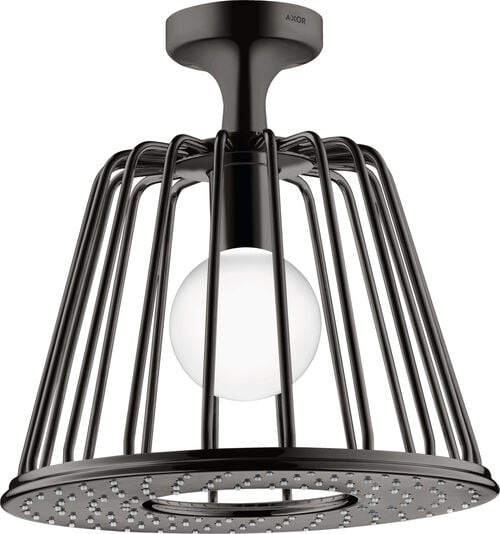 Pomme de douche Axor Lampshower Nendo ½" avec effet pluie polished black chrom