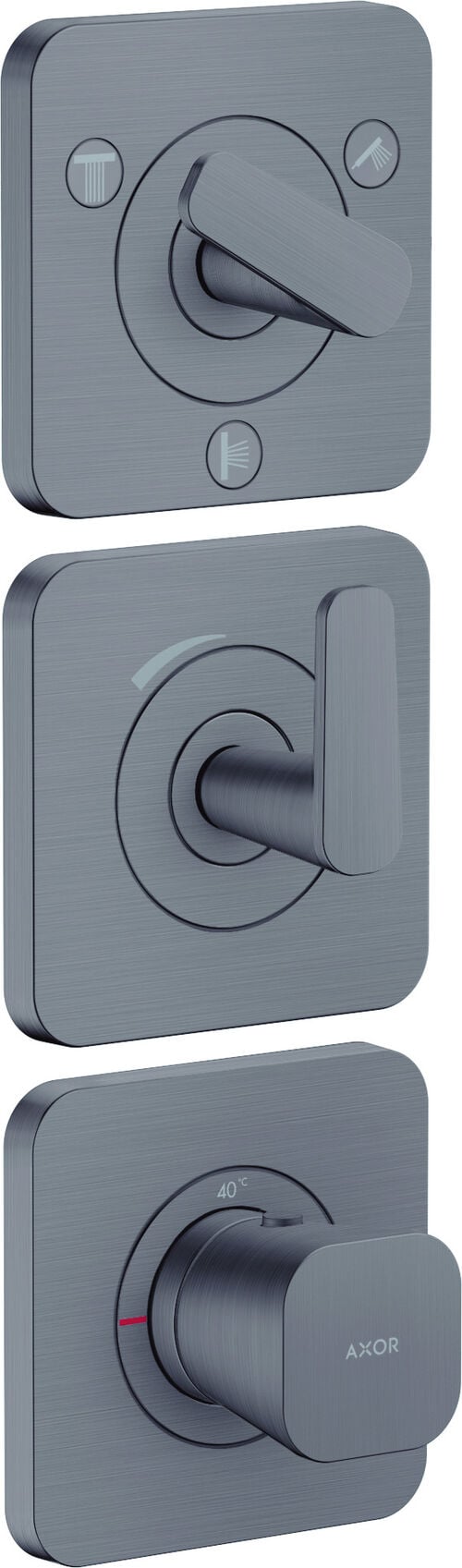 Syst&egrave;me de douche Axor Citterio C Brushed black chrome Standard