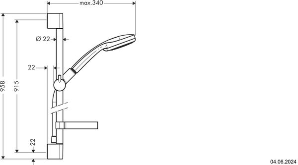 Garniture de douche Hansgrohe Unica'C chromé image number 1