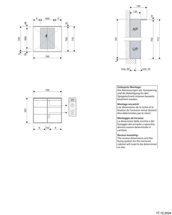 Spiegelschrank Alterna veela LED plus weiss Lichtfarbe stufenlos verstellbar 2000-6500 K image number 1
