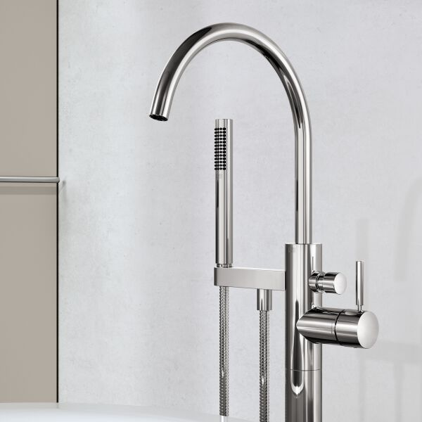 Miscelatore da bagno Dornbracht Meta-modello d'appoggio &frac12;" Platino opaco image number 1
