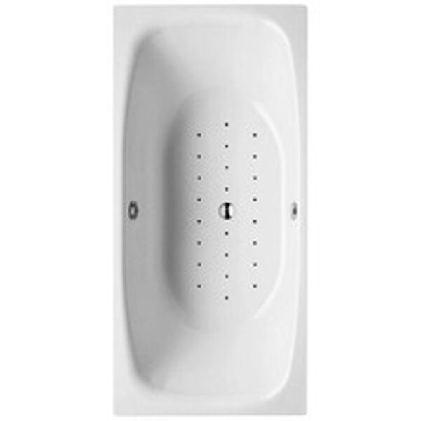 Baignoire Whirlpool Alterna steel duo silent Blanc Buses et vidage chrom&eacute;s image number 0