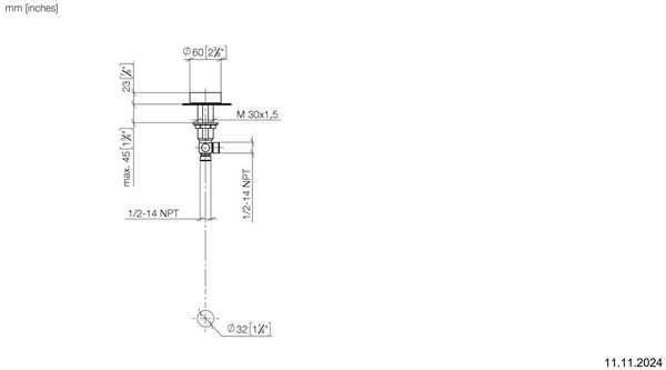 Robinet latéral Dornbracht Cyo Laiton brossé image number 1