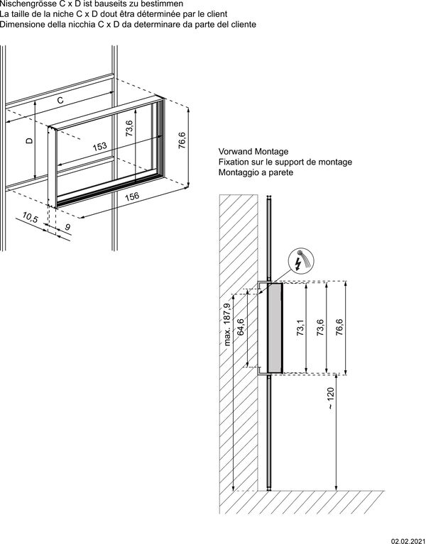 Einbaurahmen E731 image number 1
