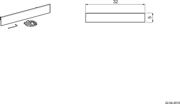 Set de montage final Geberit pour &eacute;l&eacute;ment de douche Duofix/Uniflex 3611 532 361 image number 1