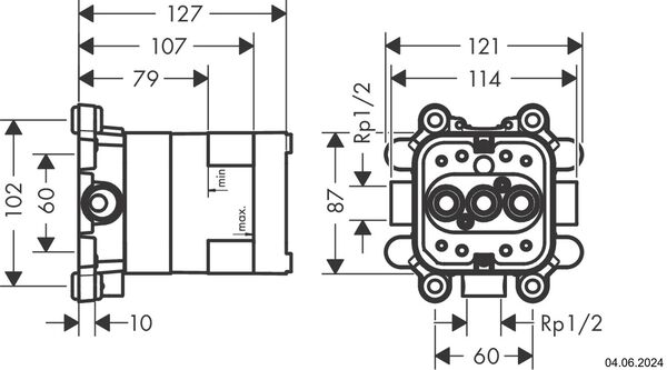 Einbaukörper Axor Shower Solutions ½" image number 1