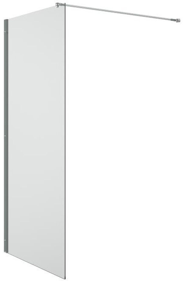 Paroi latérale à pose libre Alterna primo argent éloxé brillant Verre clair image number 0