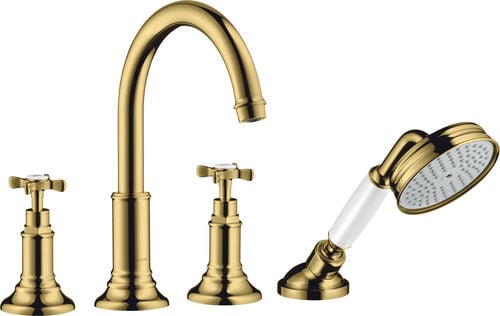 Wannenfüllkombination Axor Montreux 4-Loch polished gold optic